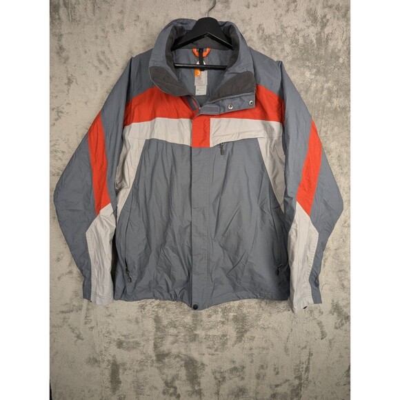 Nike ACG Winter Jacket Men's XL Full Zip Fit Storm Two Tone Grey Orange - Picture 1 of 6